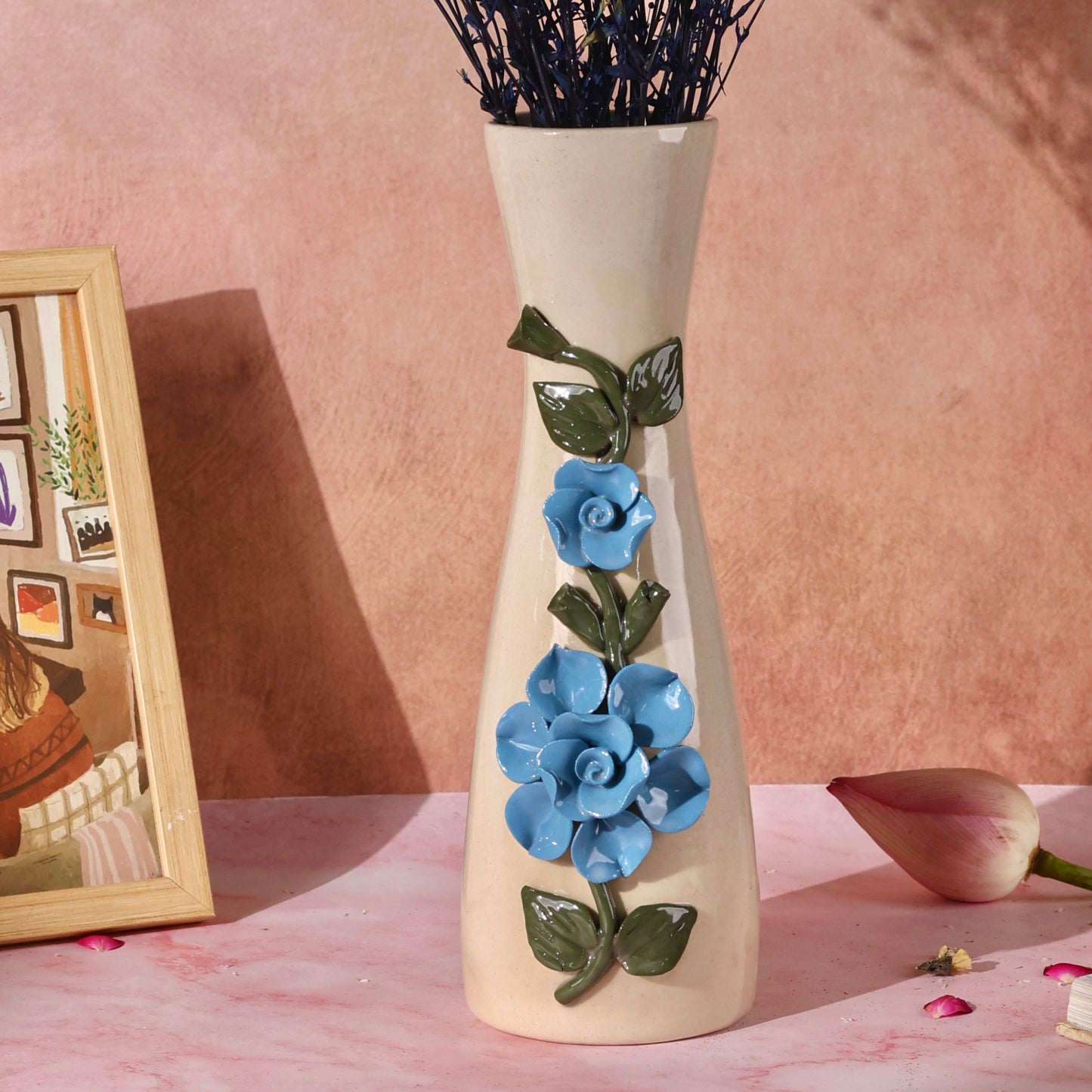 Verushka 3D Vase Light Blue (Dried flowers not included)