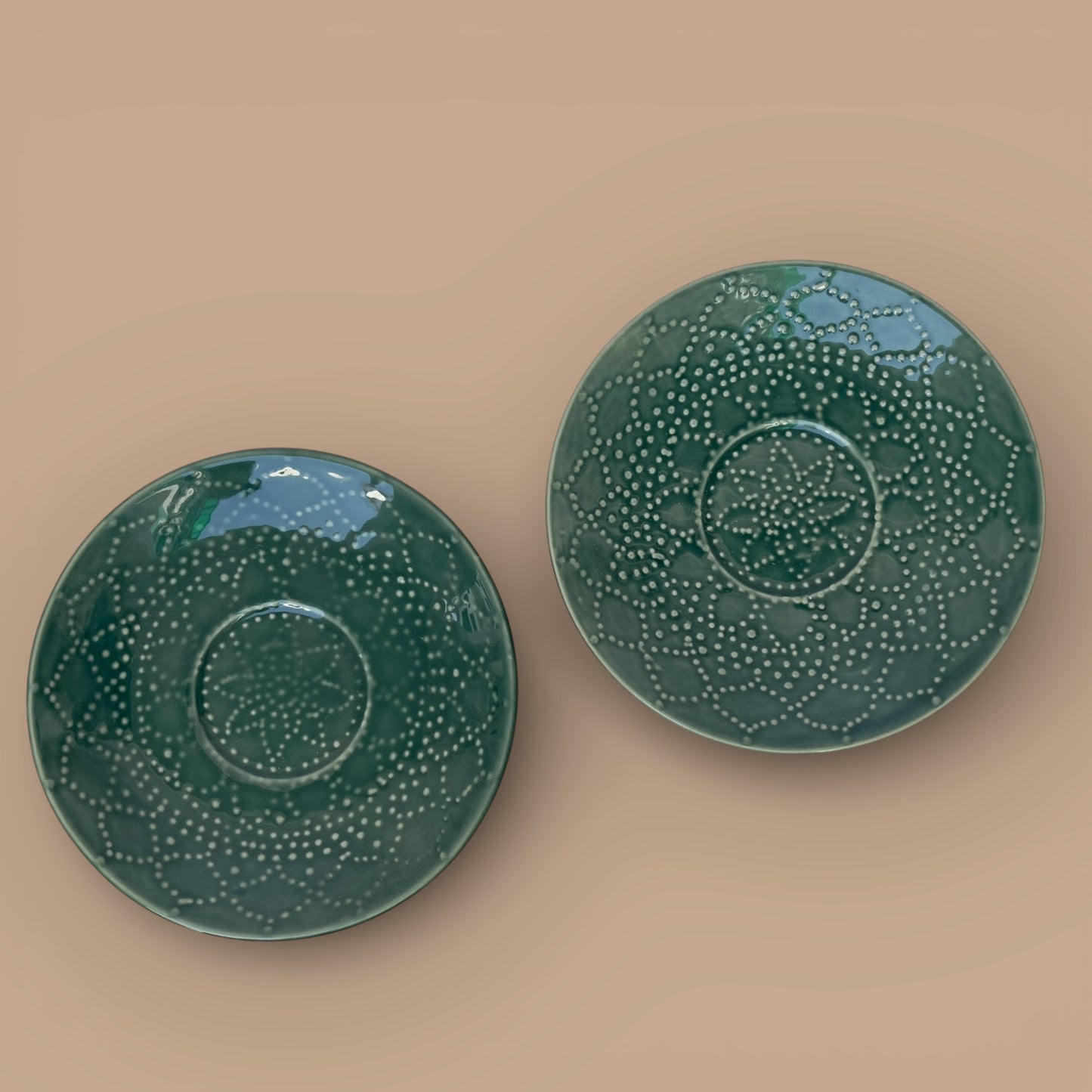 Vrinda Embossed Studio Pottery Quarter Plate - Pack of one