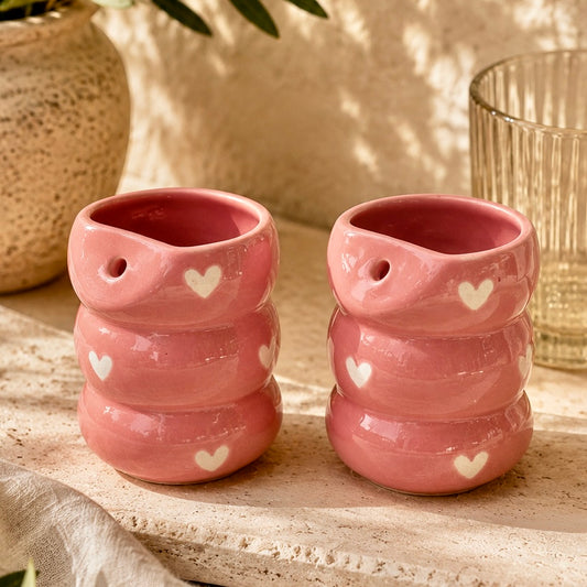 Eternal Heart Ceramic Sipper - Pink