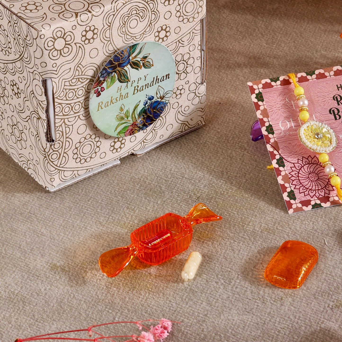 Mini Rakhi Gift Hamper - Celestial Charm for Brother