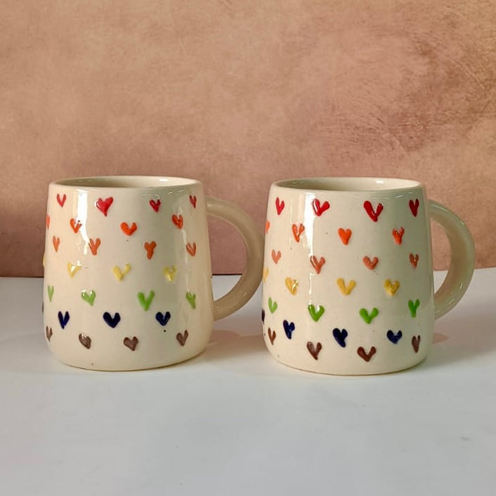 Rainbow Heart Mug - Set of 2