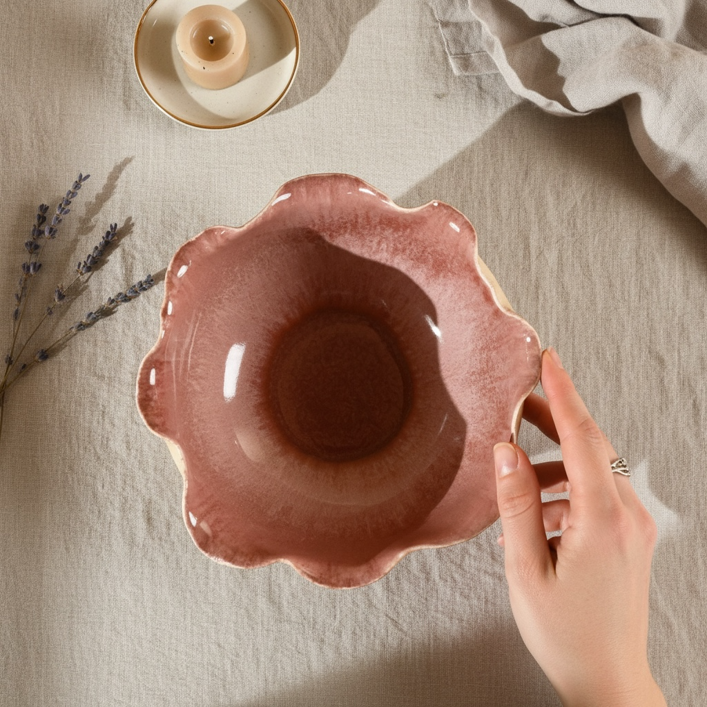 Blush Tide Studio Pottery Serving Bowl