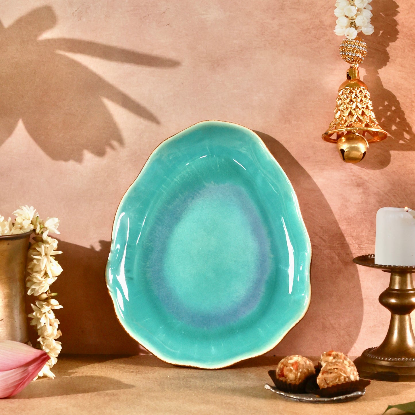 Ocean Whisper Studio Pottery Serving Platter