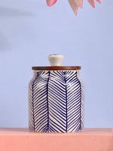 Chevron Handpainted Airtight Ceramic Jars