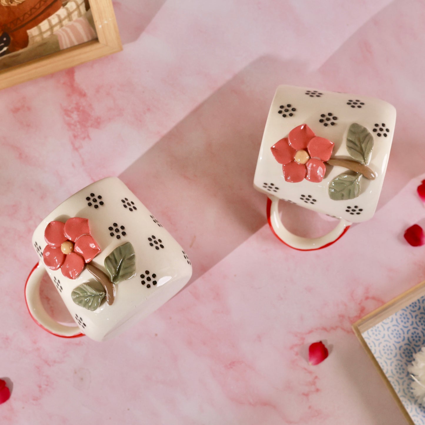 Camellia Flower Mug - Set of 2