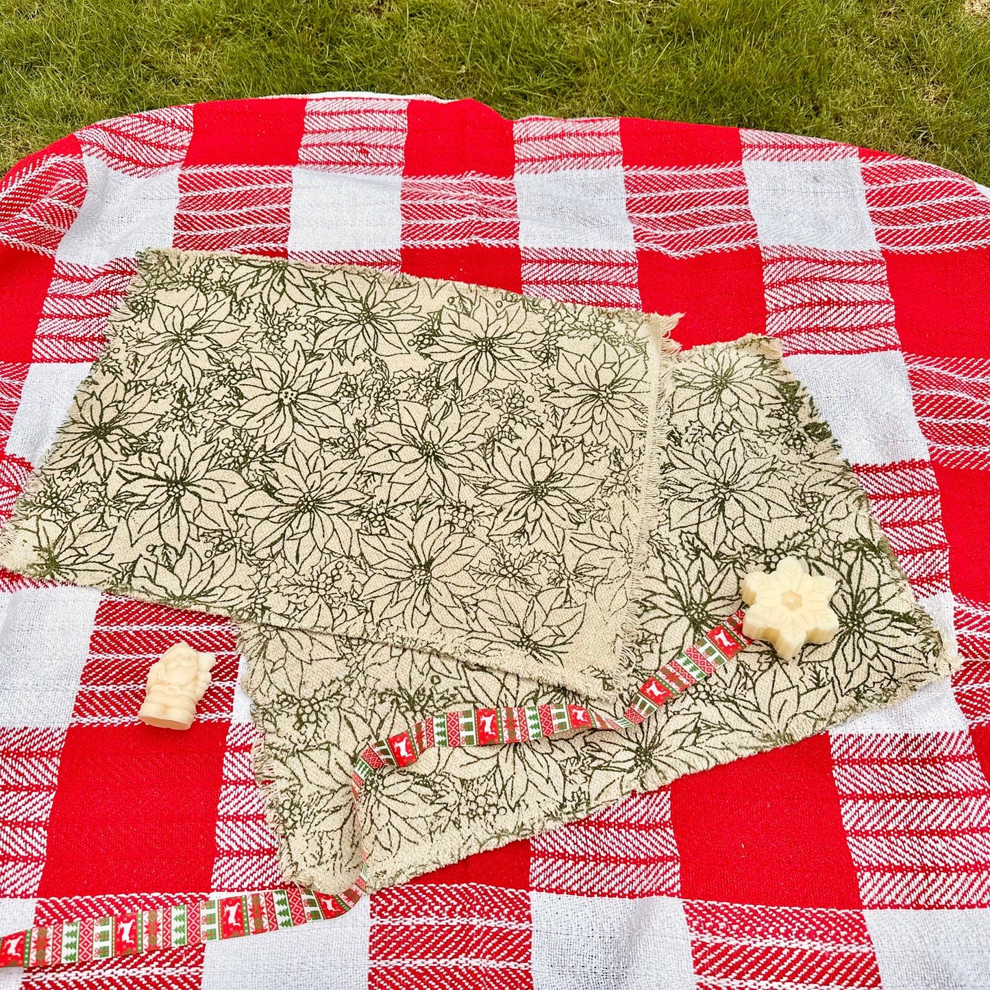 Poinsettia Whisper Table Mats - Set of 2