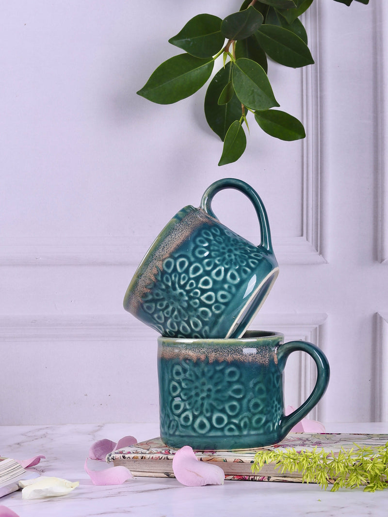Green Pixie Flower Mug