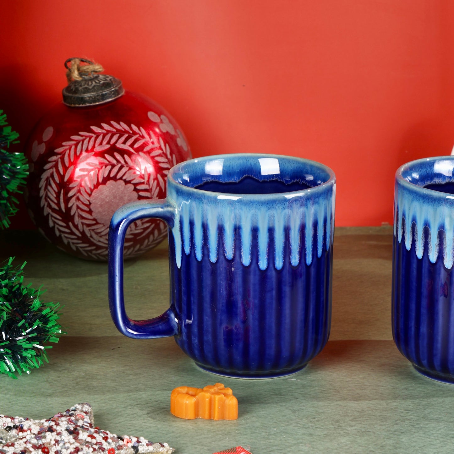 Valerie Studio Pottery Ribbed Mugs - Set of 2