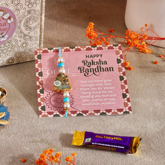 Mini Rakhi Gift Hamper - Agate Aura for Bhaiya or Bhabhi