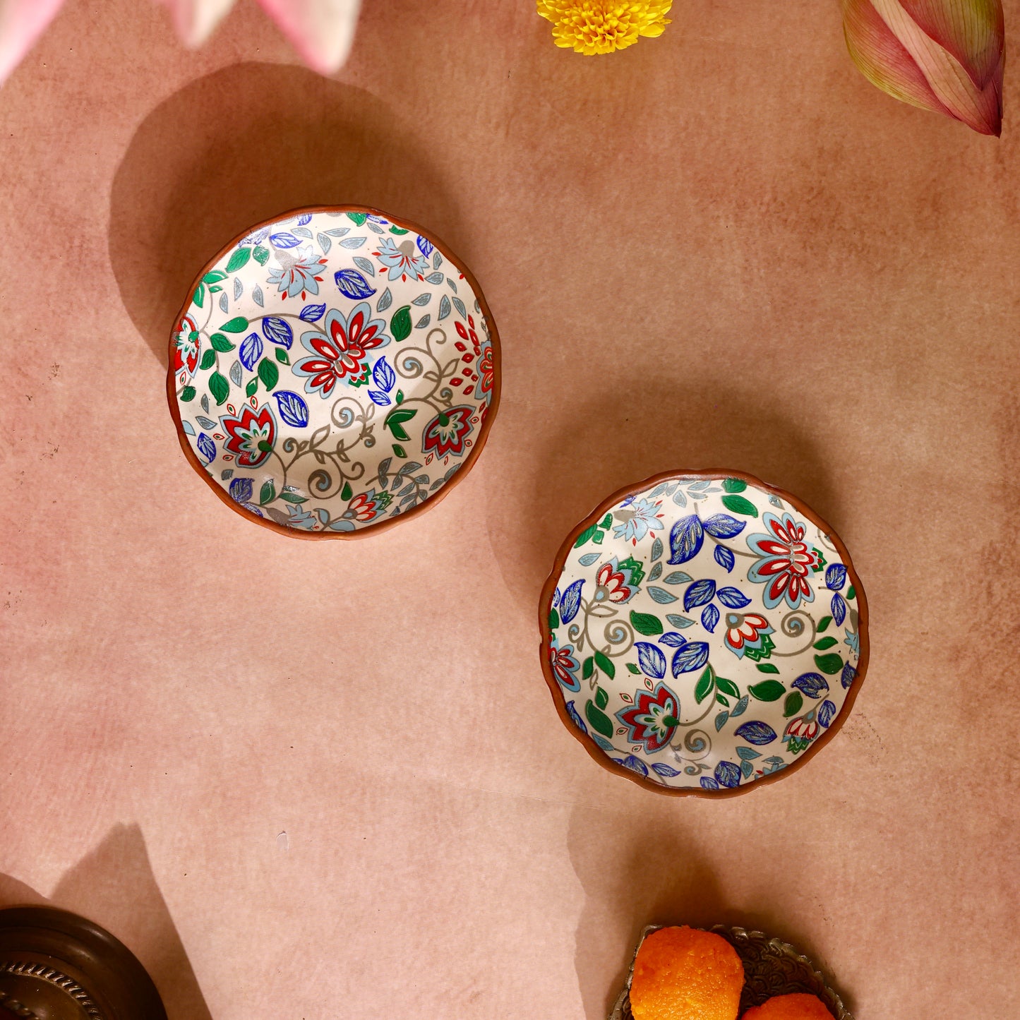Kamal Bagh Scalloped Mini Bowls - Set of 2