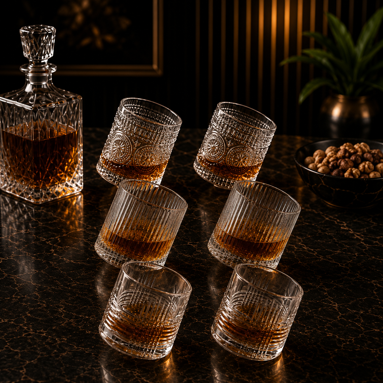 Studio Helena Dancing Glasses for Juices and Whiskey - Set of 6