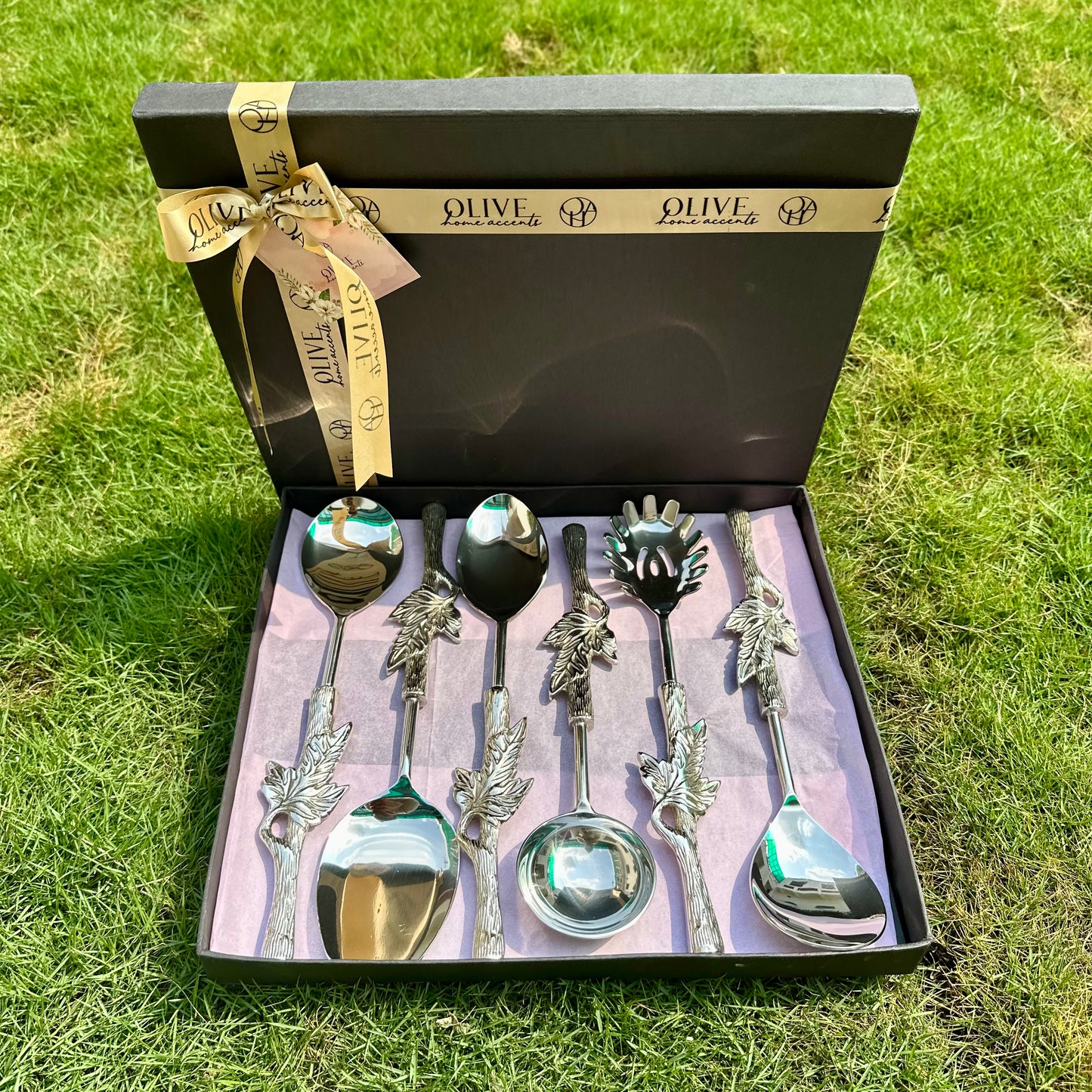 Whispers of Willow Serving Spoon Set of 6 pieces