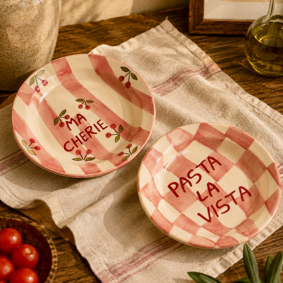 Ma Cherie and Pasta La Vista Pasta Plates - Pack of two