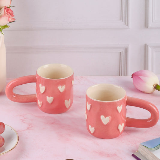 Nosey Rosie Heart Mugs - Set of 2