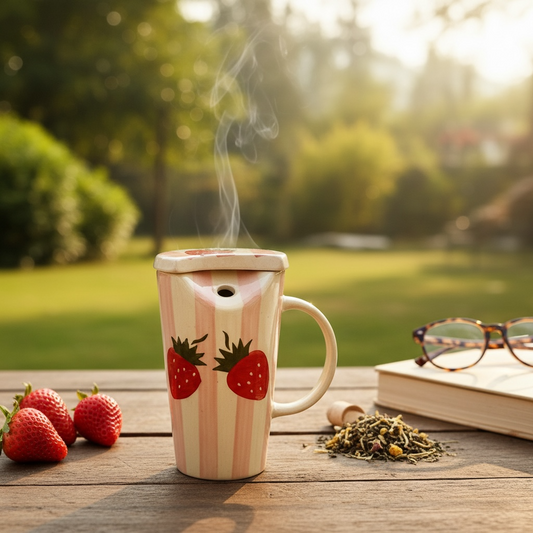 Strawberry Stripe Sipper