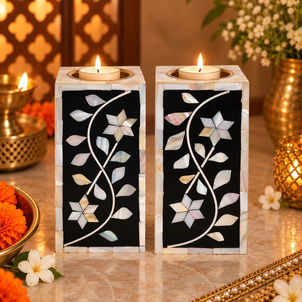 Sitara Aura Candle Stands