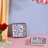 Indigo Phool Bagh Square Plates