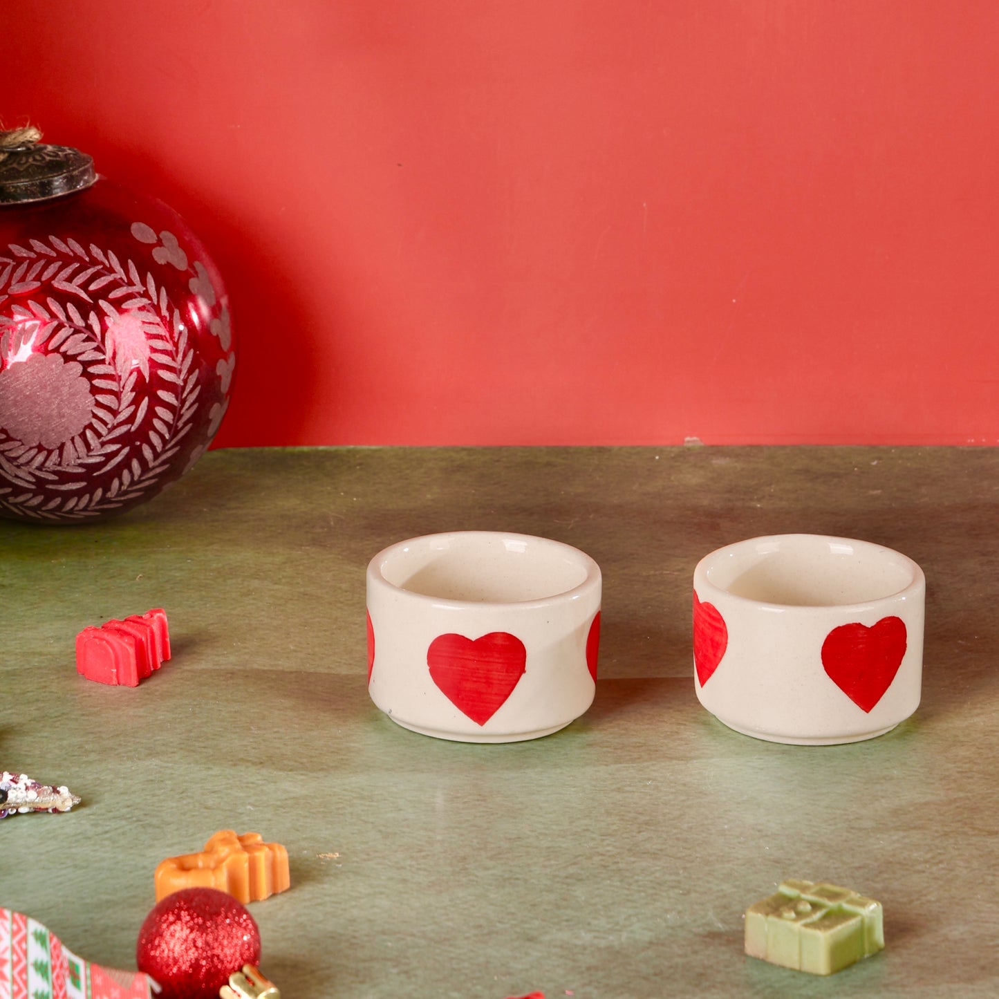 Set of 2 Eternal Heart Dip Bowls