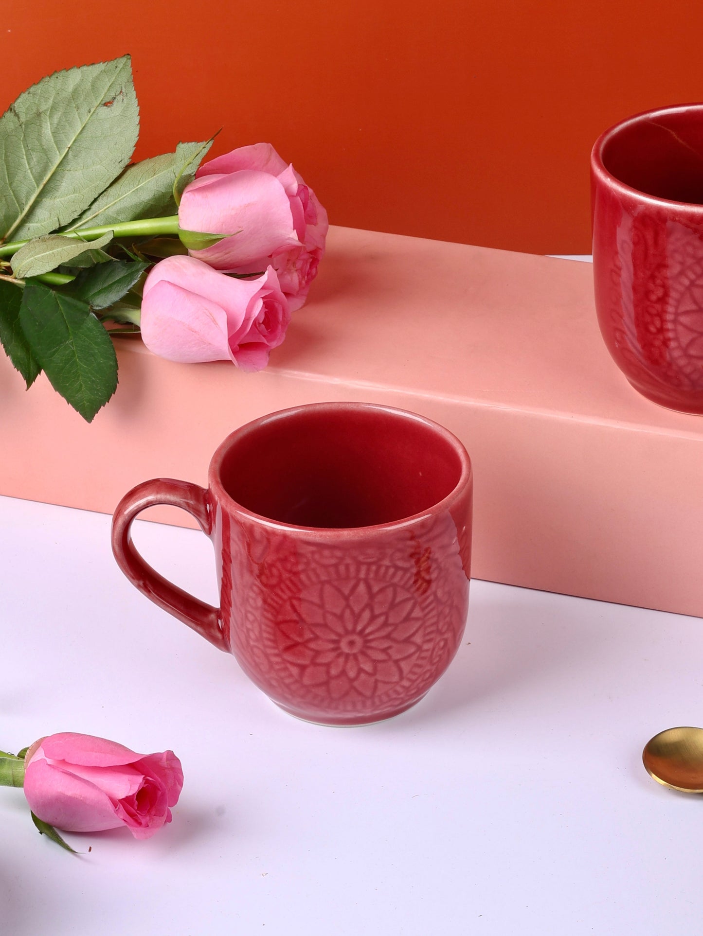 Spring Embossed Mugs - Beautiful Spring Colours