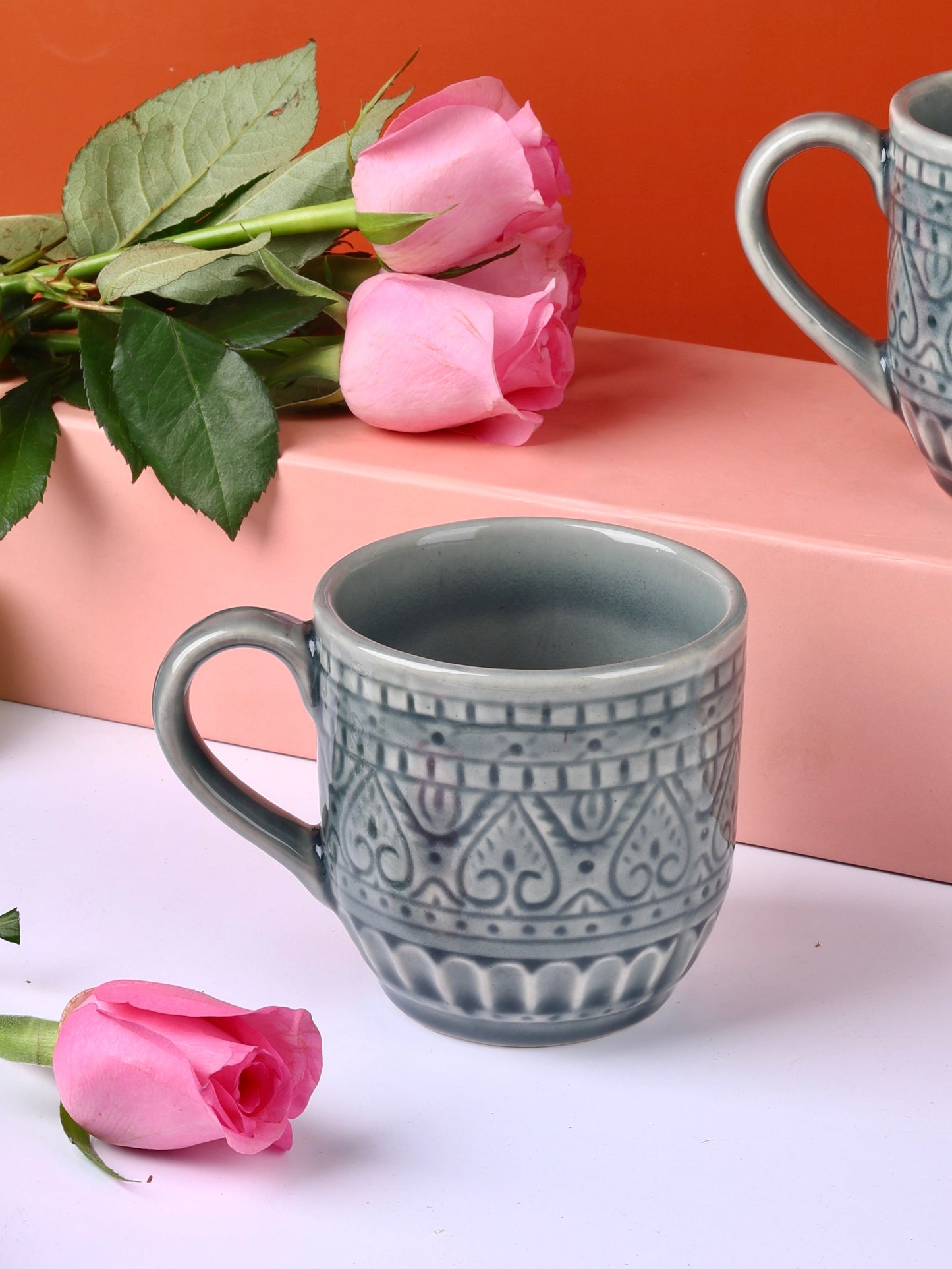 Spring Embossed Mugs - Beautiful Spring Colours