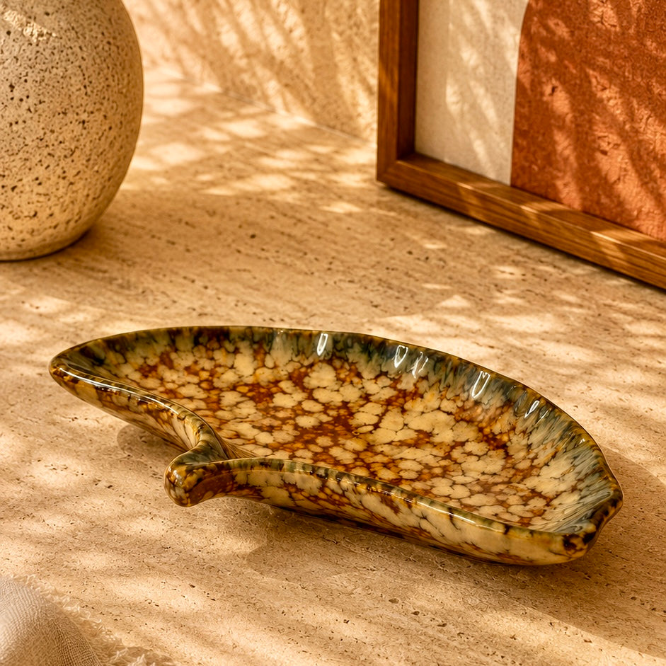 Hazel Studio Pottery Fan Leaf Platter