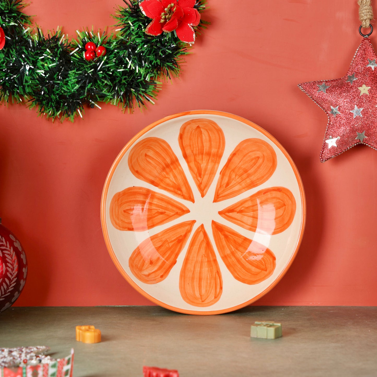 Orange Shallow All Purpose Bowl - Pack of one