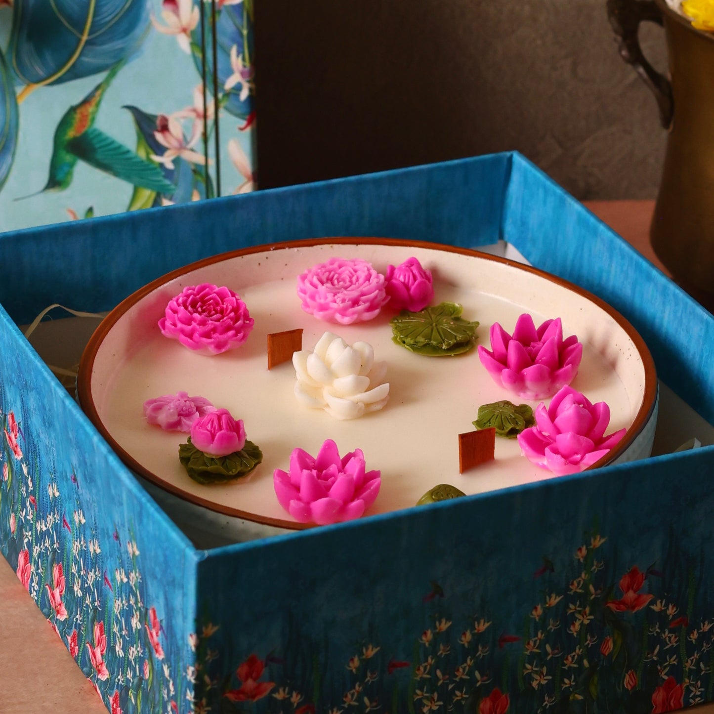 Luminous Lotus Bowl Candle Gift Hamper