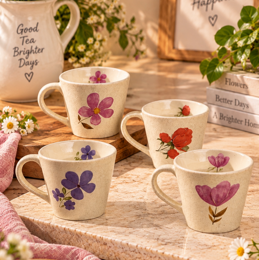 Garden Whispers Cups - Pack of 4