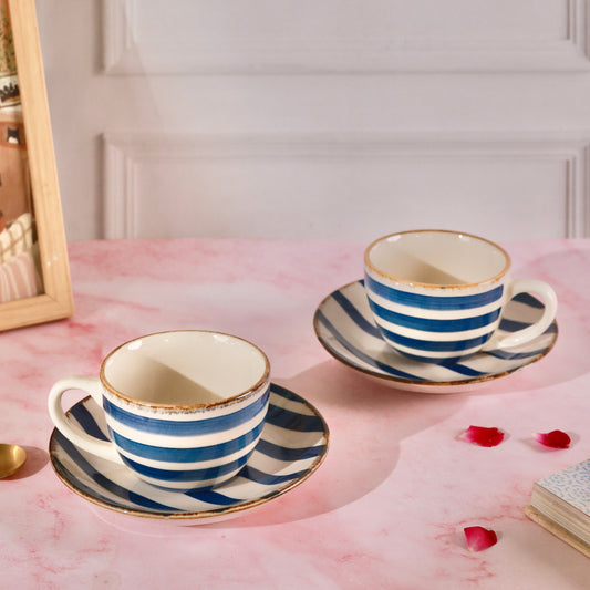 Amalfi Handpainted Cup and Saucer - Pack of 1 cup and 1 saucer