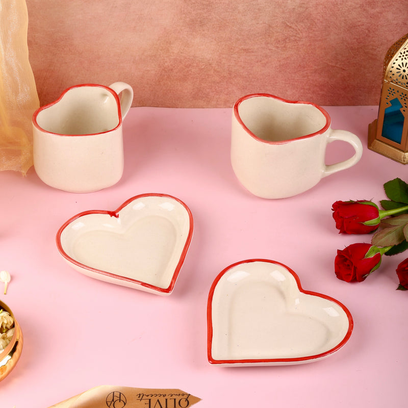 Eternal Heart Duo Cup and Snack Plate