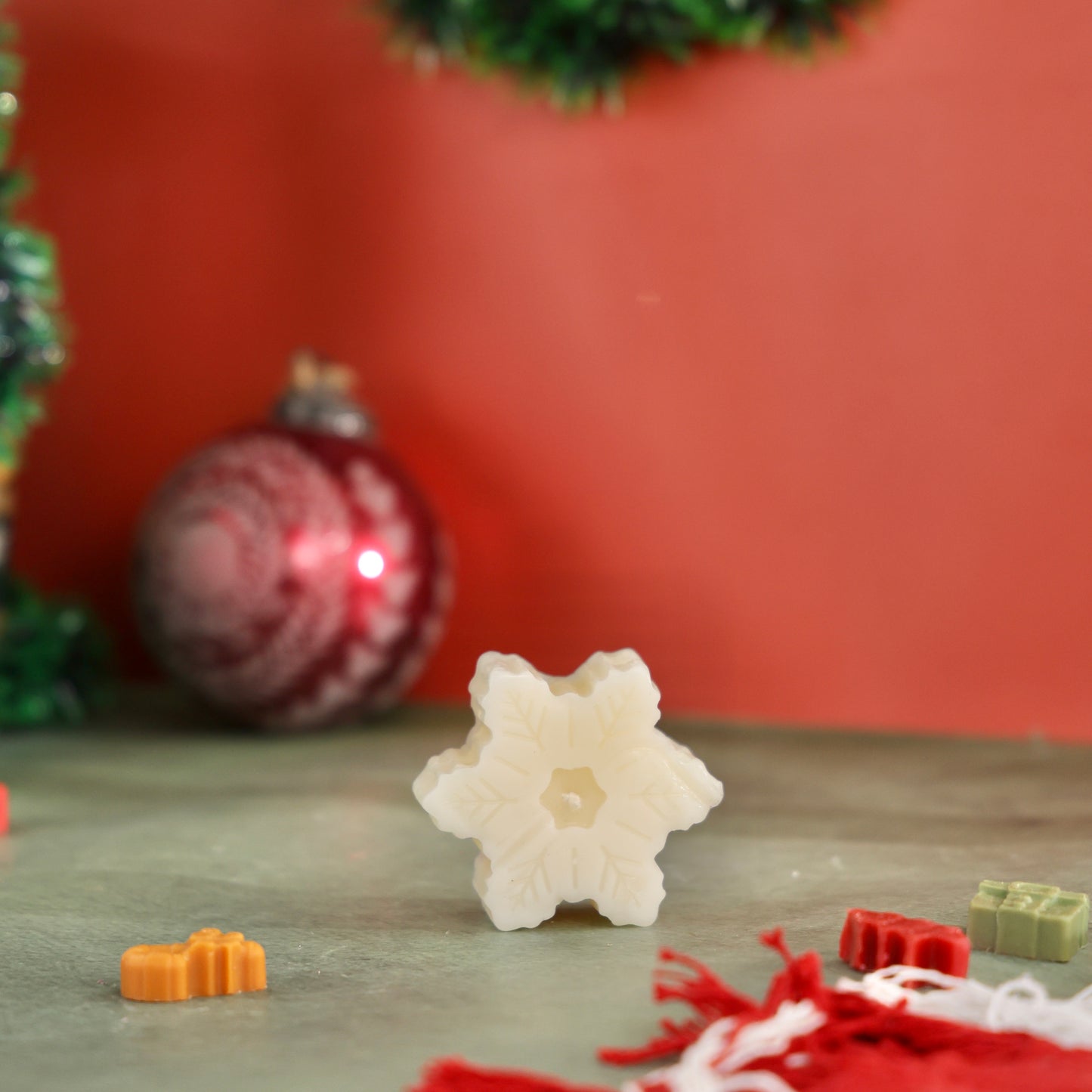 Christmas Snowflake Candle