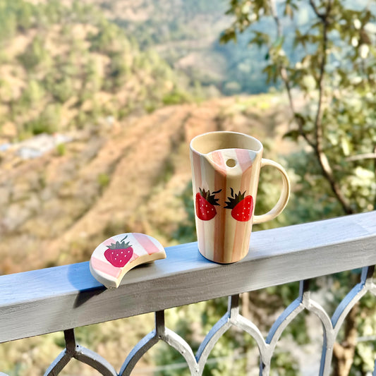 Strawberry Stripe Sipper