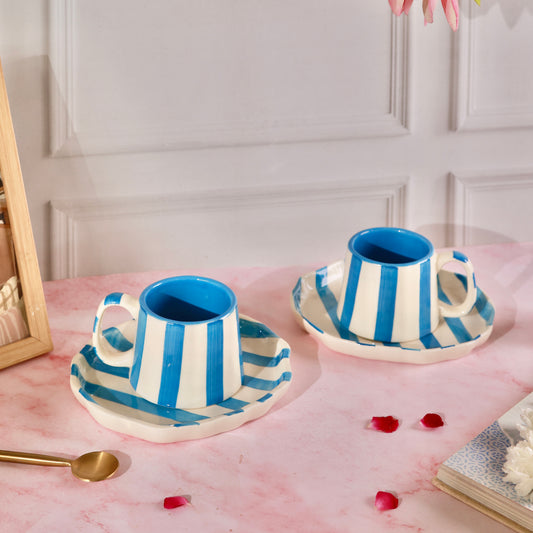 Blue Zen Stripes Snack Set - 4 pieces