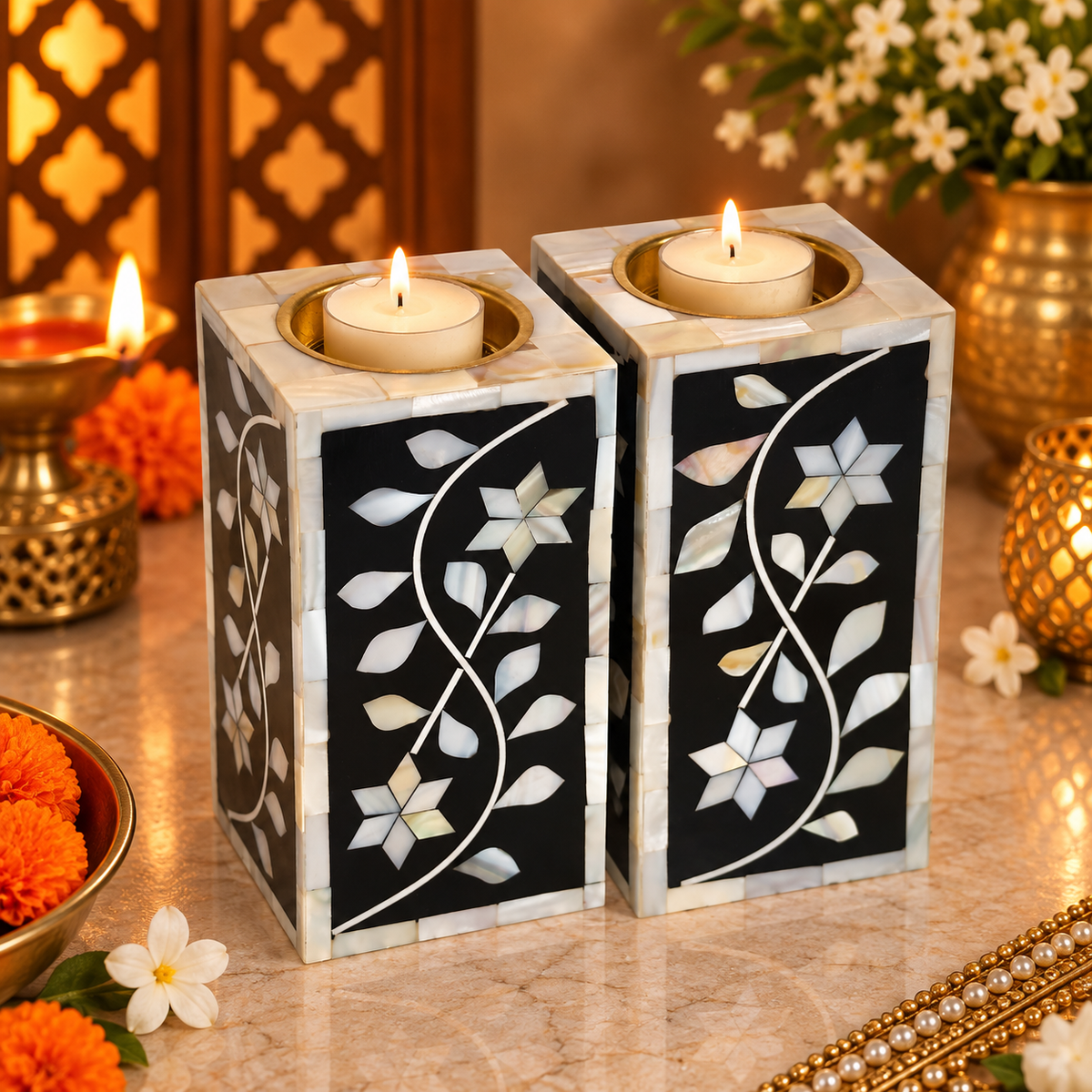 Sitara Aura Candle Stands