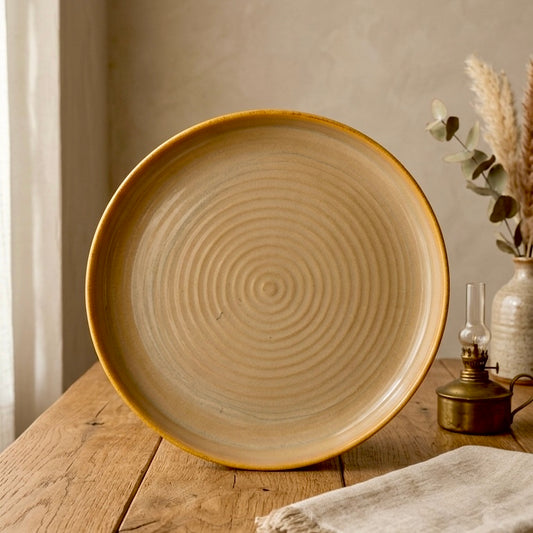 Aranya Beige Deep Sided Platter or Tray
