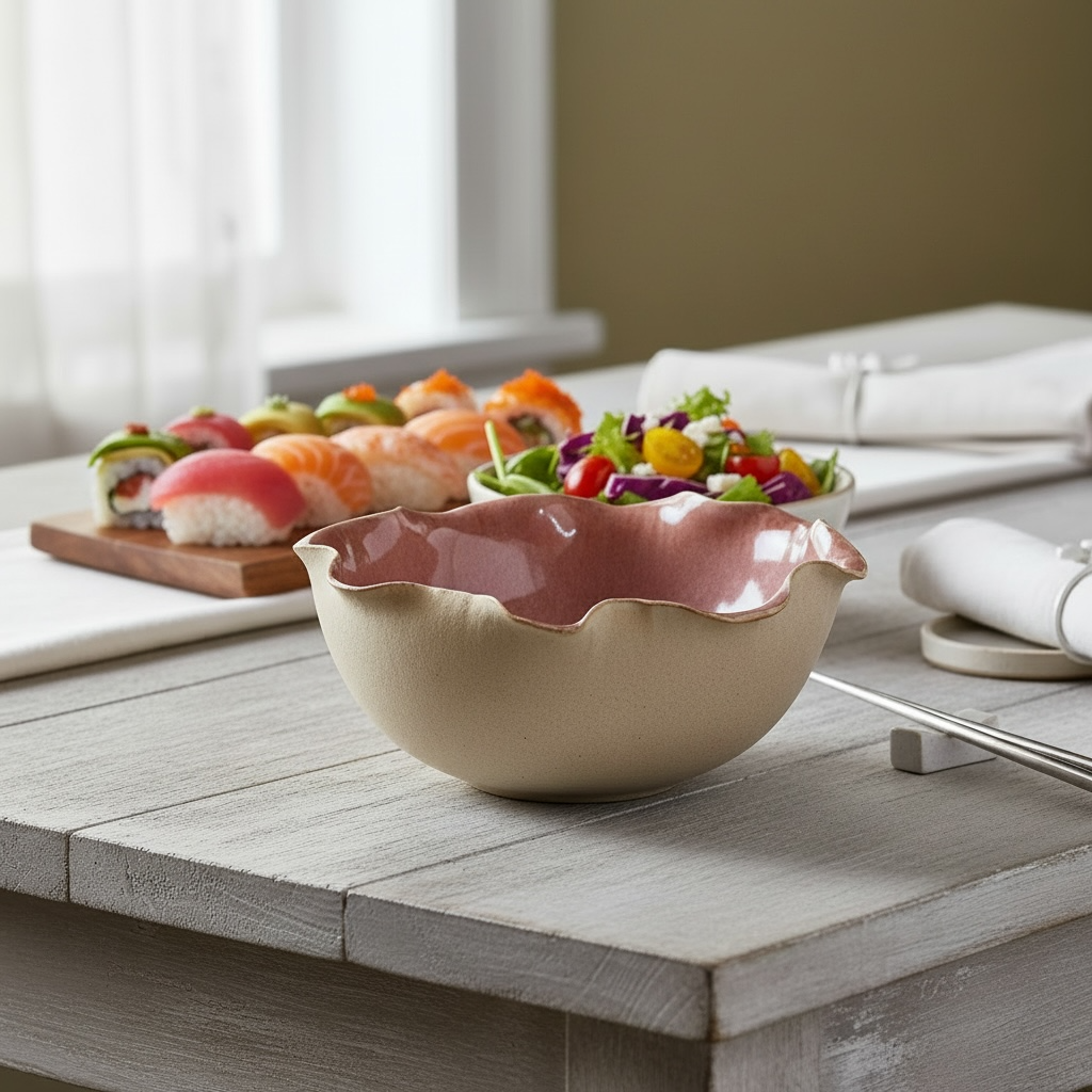 Blush Tide Studio Pottery Serving Bowl