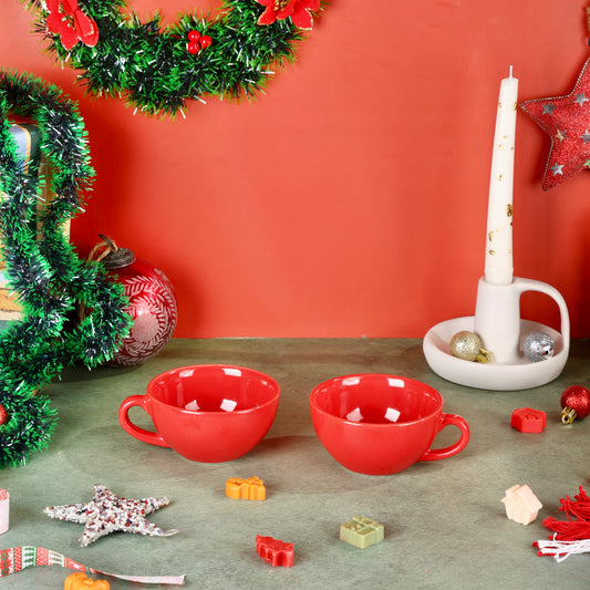 Red Chic Gigi Wide Cappuccino Mug