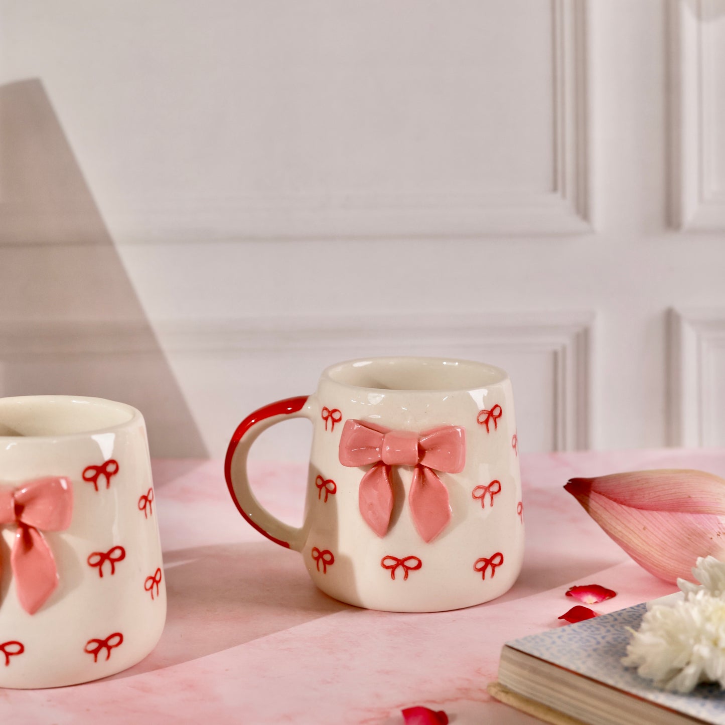 Rosette Bow Mug - Set of 2