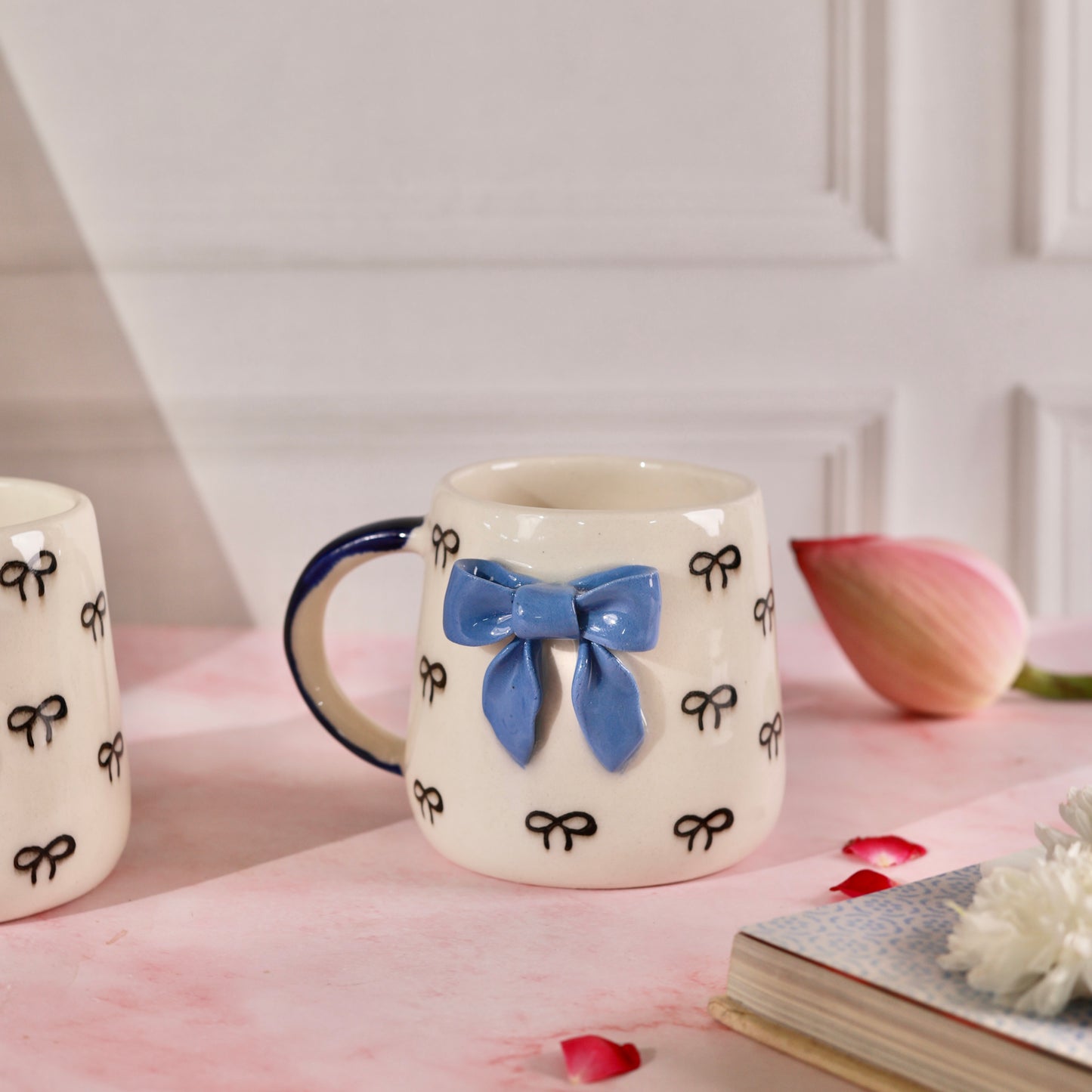 Azure Bow Mug - Set of 2