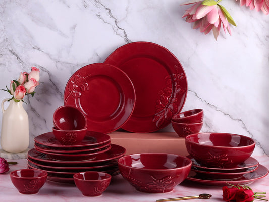 Hibiscus Bloom 20 piece Dinner Set