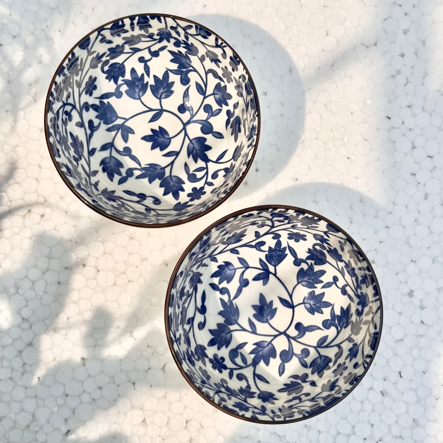 Indigo Whispers Soup or Snack Bowl - Pack of 2