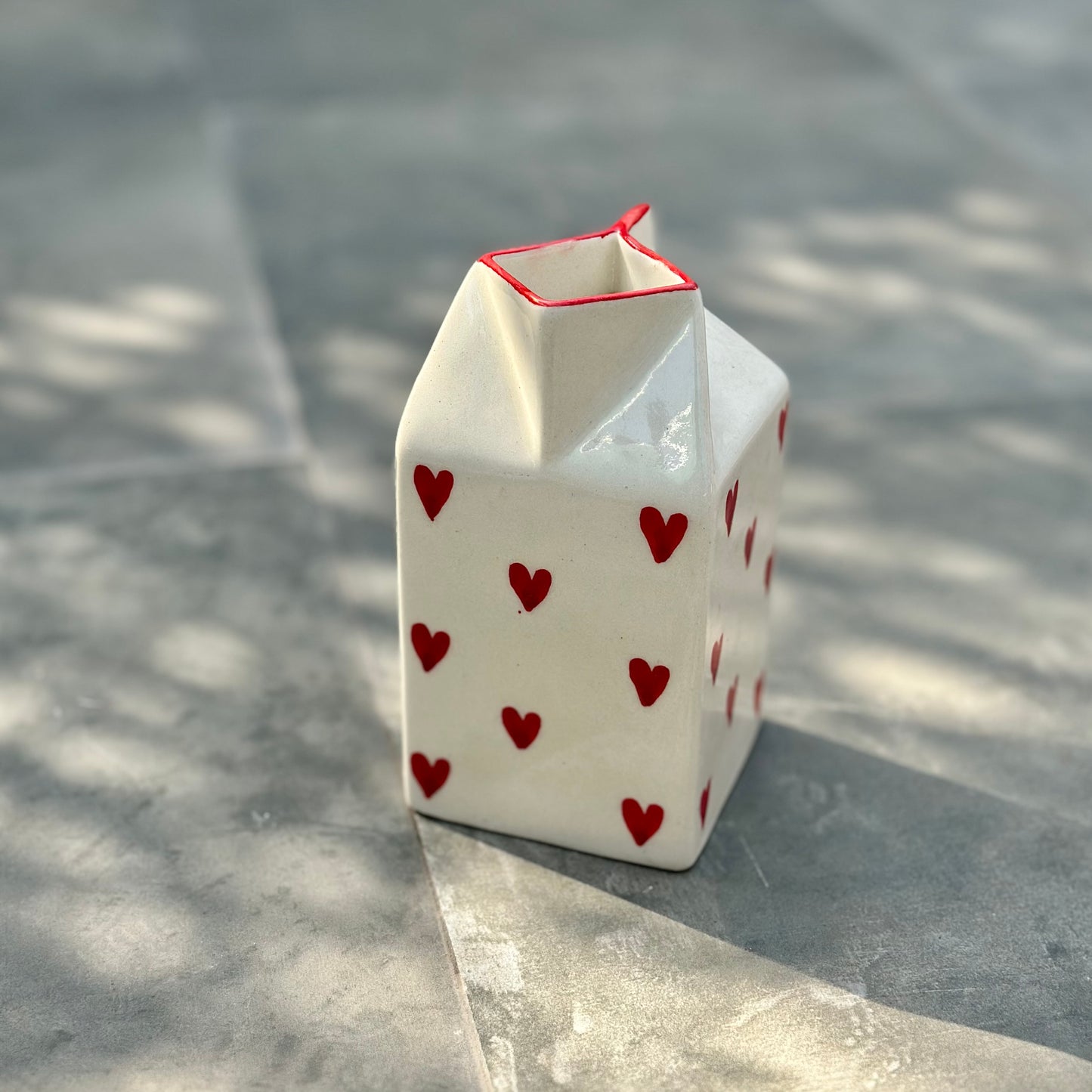 Beating Heart Milk Carton or Vase