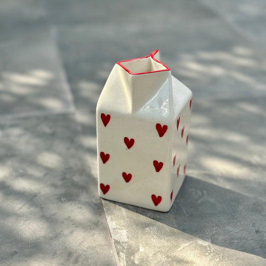 Beating Heart Milk Carton or Vase