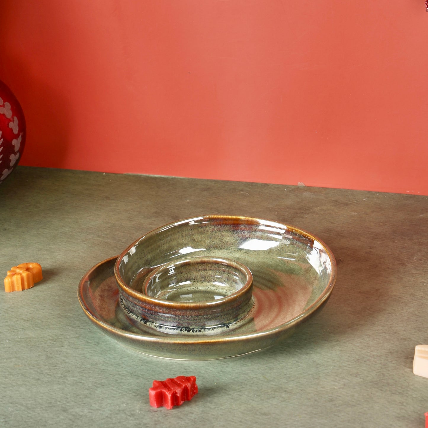 Mayara Studio Pottery Chip and Dip Platter