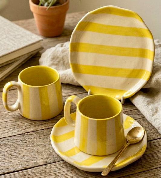 Lemonade Zen Stripes Snack Set - 4 pieces