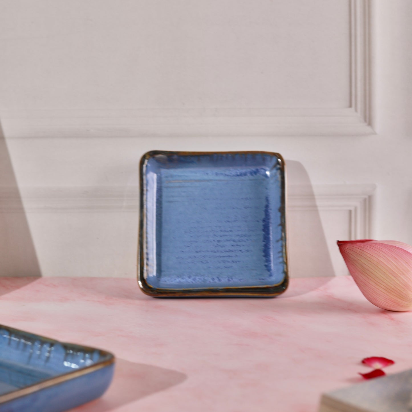 Blue Square Tapas or Dessert Plate Small - Pack of one