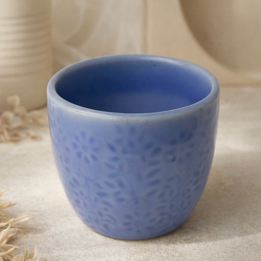 Blue Embossed Planter Small