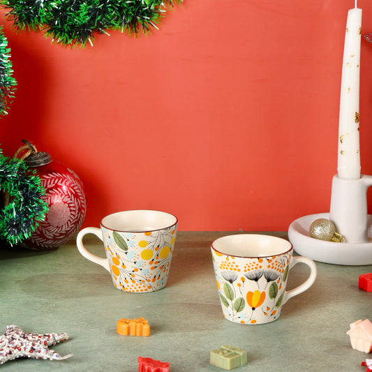 Citrus Floral Espresso Cups - Pack of 2