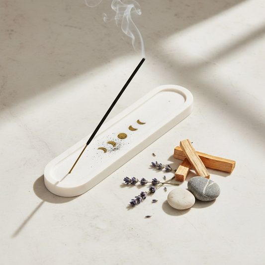 Celestial Marble and Brass Incense stick holder