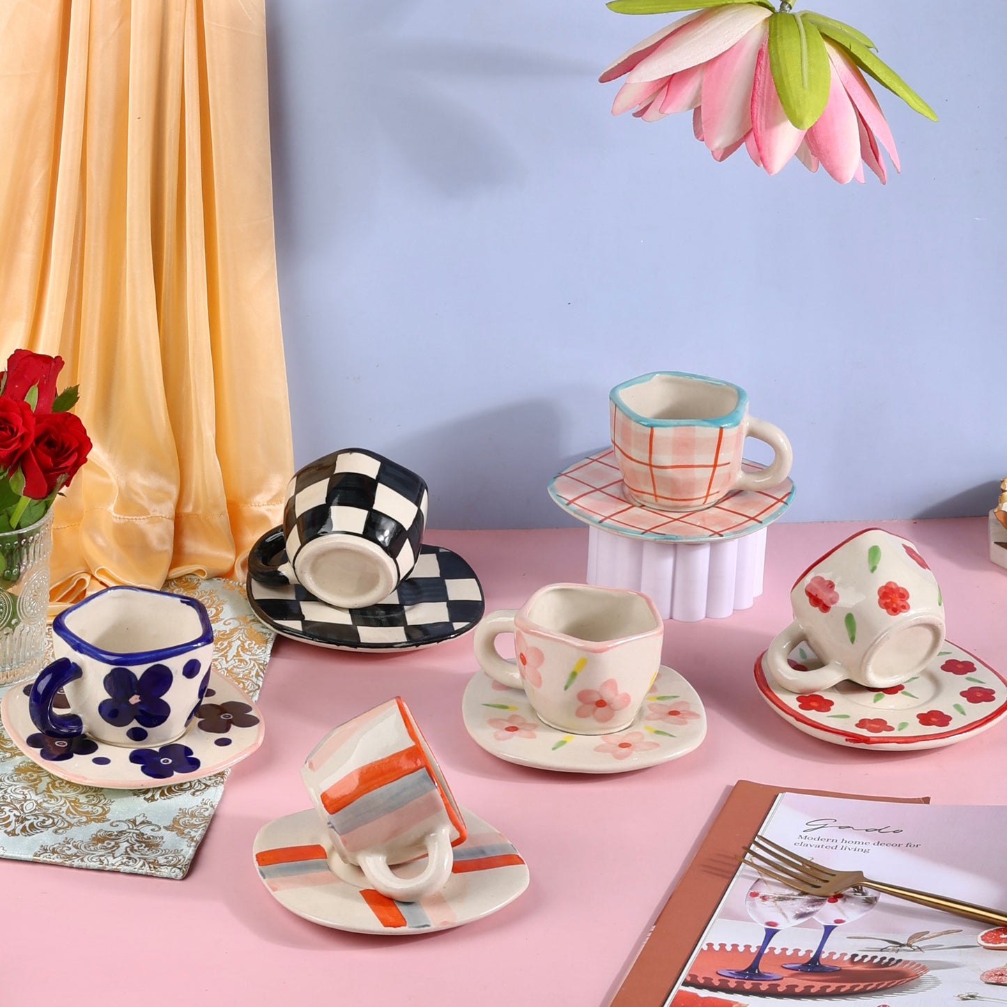 Fairy Tale Whimsical Cups and Saucers